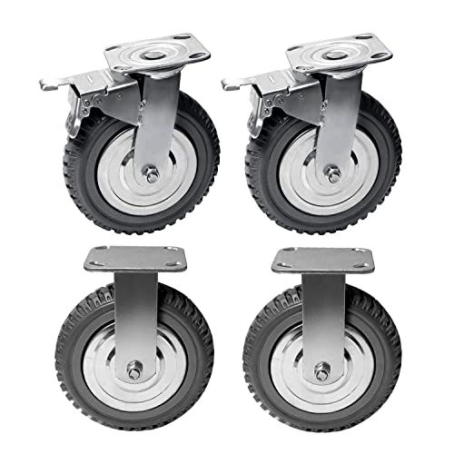 tonchean 8-inčni kotačići za teške uslove rada okretni gumeni Kotačići protiv proklizavanja sa kugličnim ležajem za 360 stepeni tihi