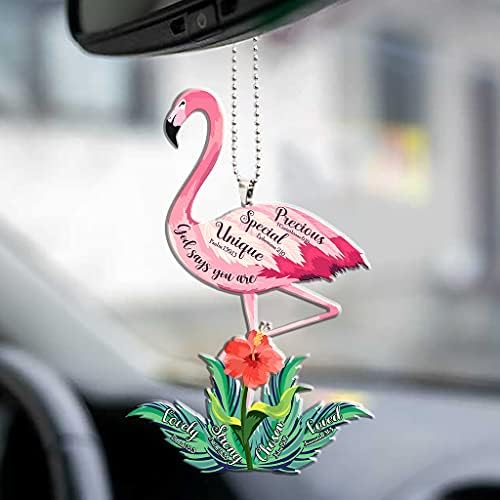 Tropska hibiskusa Flamingo Bog kaže da ste cvjetni automobil Viseći ukrasni ukrasni otvor Privjesak za automobil Unutrašnjost Retrovir