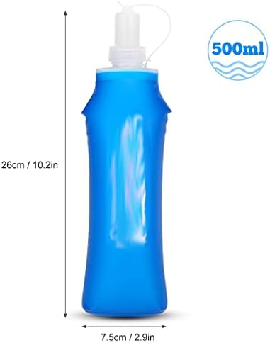WSSBK 1/2 kom. 500ml Vanjska voda za piće za piće Meko preklopna tikvica Silikonska BPA besplatna sportska boca za trčanje planinarskog