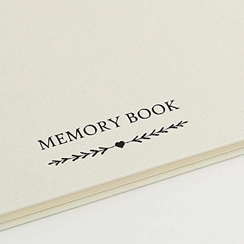 Anđeo & DOVE Luxury Funeral Guest Book - 8 x 6 Ivory - za sahranu, saučešće, sjećanje, spomen, proslava života