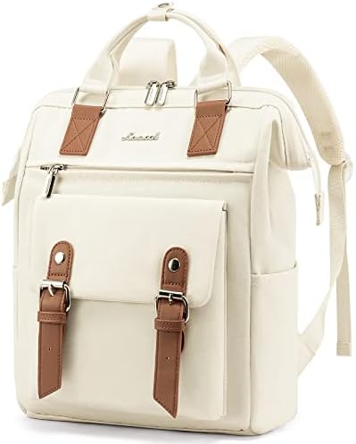 LOVEVOOK Mini ruksak za žene, mali ruksak torbicu Slatka Daypacks stilski torbe za kupovinu, rad, zabavljanje, bijelo-braon