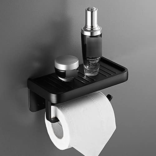 LQBYWL Držač za toaletni nosač za toaletni papir, modernim kupaonicom WC držač za papir sa policom ALUMINIJSKI WC Držite držač za