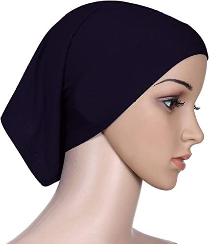 Ženski 5 kom. Pod šal-hidžab kapice podloge Hijab Stretch Solid Color Tube BONNET podvlaka za glavu Turban Hat Headwrap