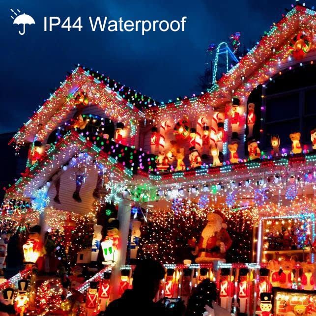 Toodour božićna svjetla Multicolor, 82ft 200 LED božićna svjetla sa 8 načina, tajmer, niskonapona unutarnji bajkovita svjetla za dom,
