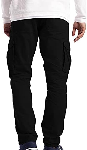 WENKOMG1 muške poslovne radne pantalone sportske Casual kargo pantalone lake pantalone sa ravnim nogavicama tanke Dungaree sa više