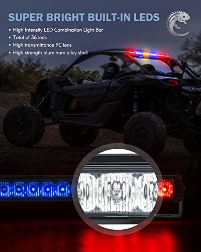 Lupar 30 UTV LED Chase Light Bar w / 1.75 -2 nosač za montiranje u kavez Zadnja svjetlosna traka Chase sa kočnicom, trčanje, rikverc