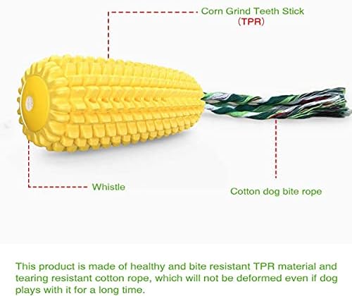 Dog žvakaste igračke, štenad četkica za zube čiste zubi interaktivne kukuruzne igračke, igračke za pse agresivne žvakače male medveium