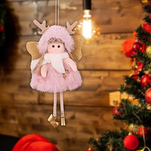 NSQFKALL Božić Angel Ornament božićno drvo viseća dekoracija privezak g Ift Doll šal Božić