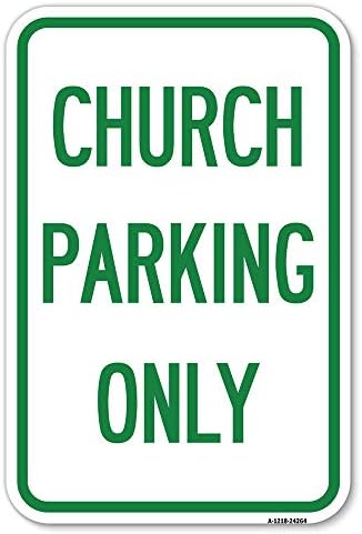 Samo parking u crkvi | 12 x 18 teškim mjernim aluminijskim rustnim rustnim parkiralištima | Zaštitite svoje poslovanje i općinu |
