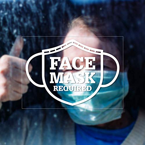 Potrebno je SmartSign maska ​​za lice naljepnica prozora | 5 x 7 čist vinil sa lepilom za lepljenje