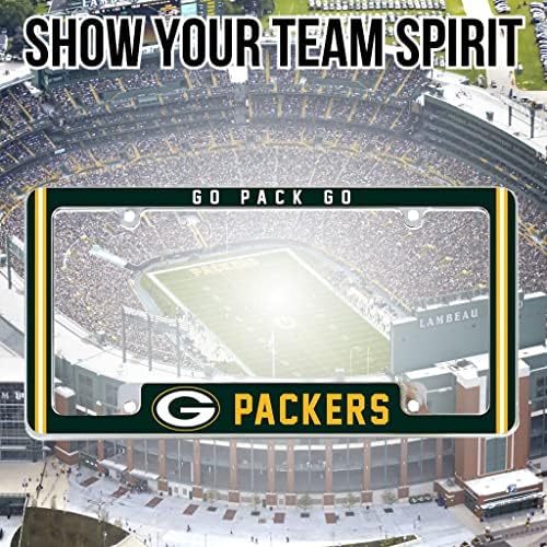 NFL Green Bay Packers Go Pack Go Premium puna boja dugotrajna relegalna resulara Chrome pozlaćeni okvir za reprezentaciju - 4 Držač