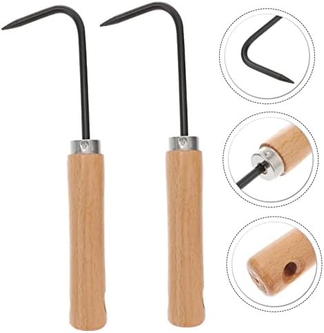 Yardwe 2kom alat za uklanjanje korijena ručni alat Bonsai root Hook ručni alat za korenje kopanje Drvo Crna ručka