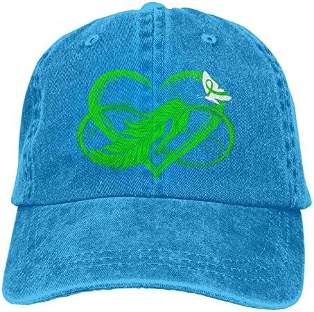 Zsvnb Cholangiocarcinom šešir žučni kanal svijest rak bejzbol kape pero zelene trake šešir Cholangiocarcinom poklon