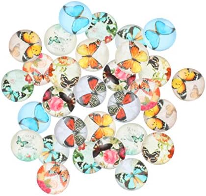 Harpyyami hladnjača 100pcs Cabochons mozaičke pločice 25mm ukrasni leptiri ispisane staklene kupole Cabochons naljepnice zakrpa za