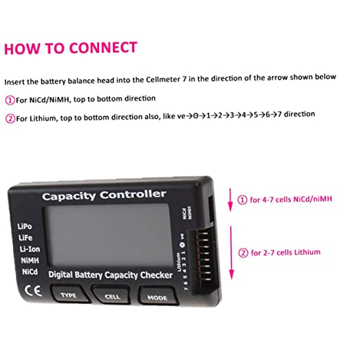 Baterija Tester kapacitet Voltage Checker digitalni mjerač kontroler Cellmeter 7 za Lipo Life Li-Ion NiMH NiCd ćelije električni Multimetri