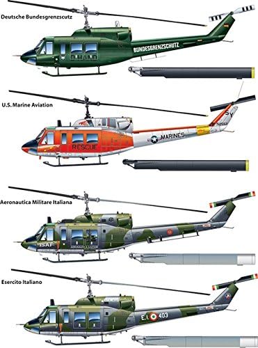 Italeri 1: 48 ab 212 Uh-1n komplet modela helikoptera