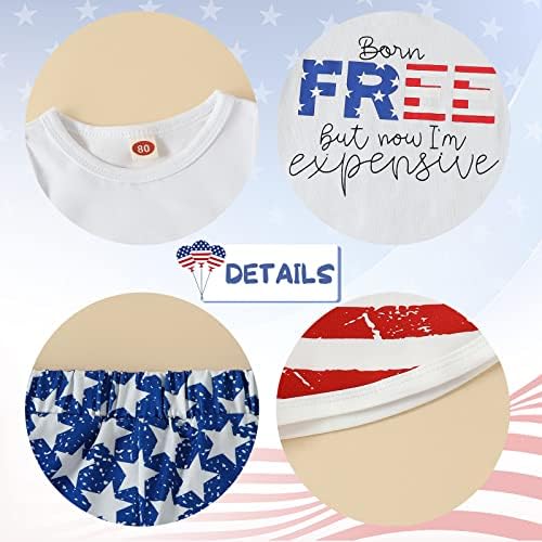 Kislio 4. jula Dječja odjeća Američka zastava prsluk rezervoar Torp Stripe kratke hlače Set Ljetni novorođenčad Baby Boy 2pcs Outfit
