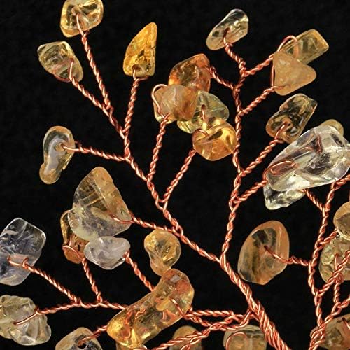 Bonsai prirodni kristalni kristalni kvarcni prirodni stablo draguljastog kamenog stabla ukras novca i vise zlatni i srebrni ukrasi