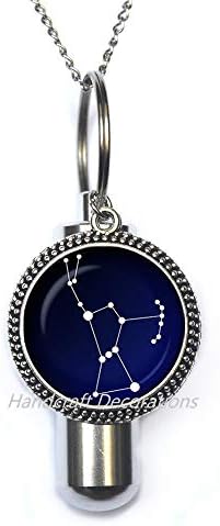 RukovanjeDecoracija Orion Sazvježjački staklo URN.Night Sky kremiranje urn ogrlica.Stars, astronomija, svemirski nakit, rođendanski