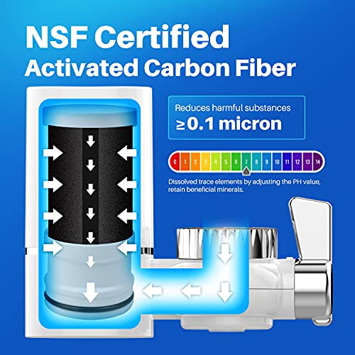 Icepure NSF certificirani sistem za filtriranje slavine za vodu od 320 galona, Filter slavine, Filter za vodu iz slavine, smanjuje