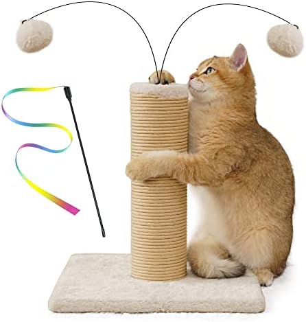 Mačja ogrebotina sa poklonom Dugina traka štapić mačka igračka za male mačke u zatvorenom prostoru, mačići, stubovi za grebanje sa