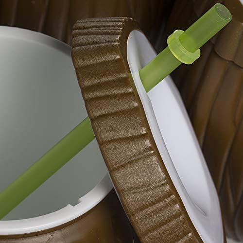 6 paket Set Tiki 16oz Coconut Tropical Travel Tumbler Cup plastike piće Glass & amp ;Slama BPA besplatno plastike za višekratnu upotrebu