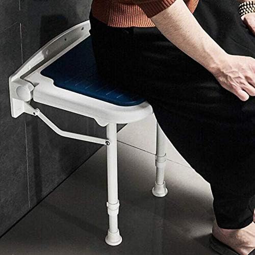 Omoons kupaonske stolice sklopivi tuš sjedalo podesivo sa nogama visina zidne tuš stolice sa nožnim jastukom za non kliznu stolica