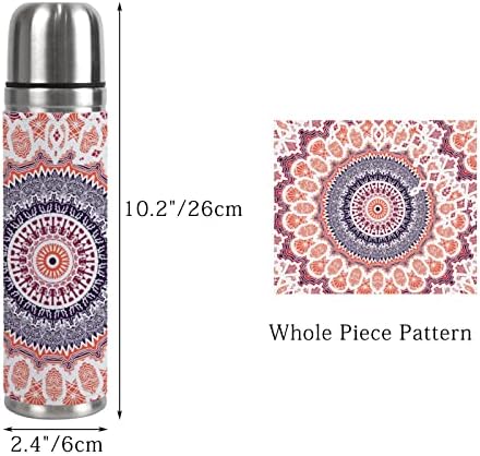 Vantaso Mandala Patchwork Geometric cvjetni boce za vodu izolirani dvostruki zidni vakuumski šalica za pušač 500ml 17 oz za sportsko