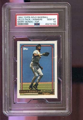 1992 Topps Baseball Gold Winners violončelo voštani paket ocijenjen PSA 10 Barry Bonds 380 - Bejzbol voštani paketi