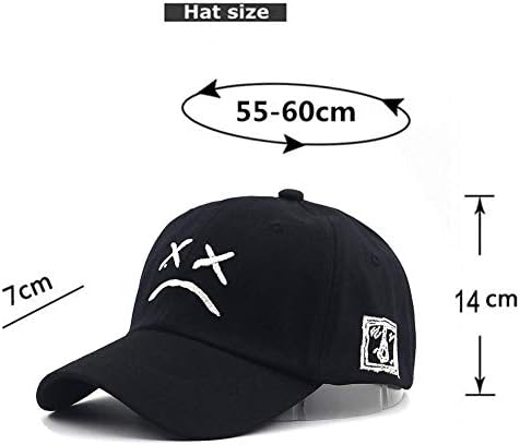 Početna Moda DIY SHENGQXGLL Sad dječaci podesivi šešir plačući vez za lice bejzbol kapa Tata šešir Hip Hop kapa crna