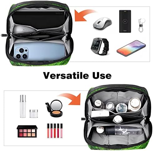 Nošenje kućišta Travel torbe USB kabl Organizator džepnog pribora za zatvarač sa zatvaračem, zelena pauna životinja