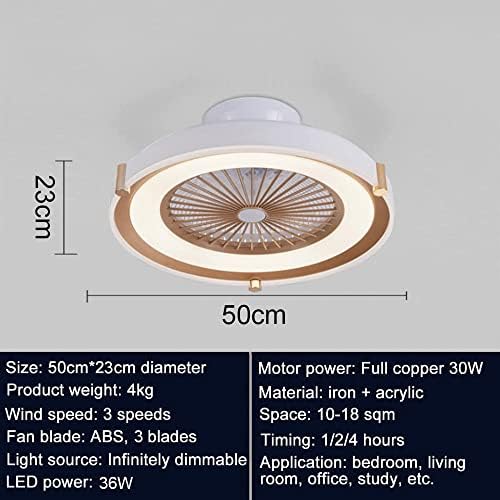 MXYSP SOPA Stropni ventilatori sa svjetlima i udaljenim trostrukim podešavanjem brzine / temperature vjetra, stropni svjetiljke stropni