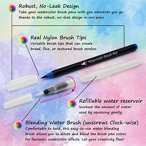 N / A Boja vodkolor markeri za crtanje olovke za filcto-tip za bojanje četkice za bojanje vode za olovke za bojanje za umetnice slova