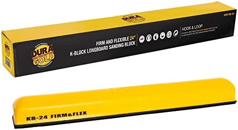 Dura-Gold Pro Series 24 K-Bloc Sander Firm & Flex XL Longboard Block Block Pad sa kukom i petljom i PSA adapter Pad & 100 Grit Sruca