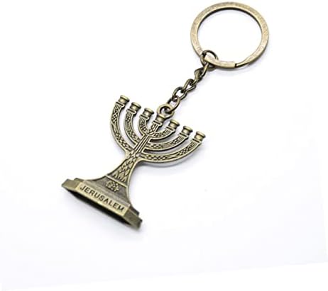 Amosfun 12 Kom Hanuka Privjesak Za Ključeve Tote Torbica Uspomene Pokloni Metalni Privjesak Za Ključeve Izrael Menorah Jevrejski Jerusalem