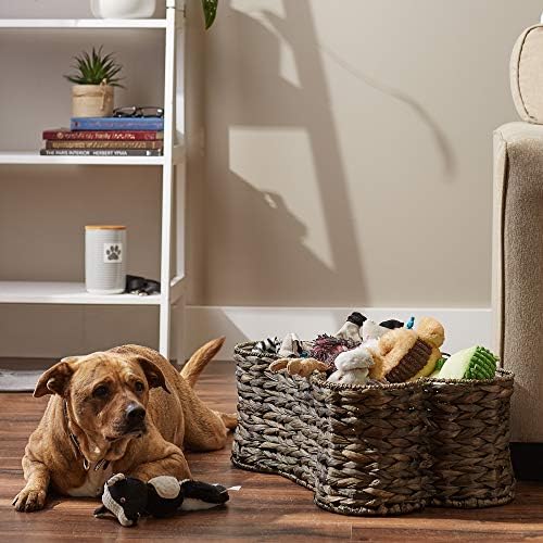 Bone Dry Pet Storage Kolekcija Korpa Za Igračke U Obliku Zumbula, Tamno Smeđe / Sive Boje, Velika