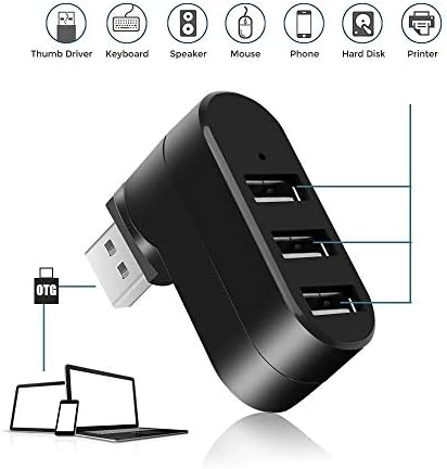 SHYPT USB Hubs 3 Port USB 2.0 Hub Mini rotate Splitter Adapter Hub za PC Notebook Laptop USB 2.0 Splitter Hub