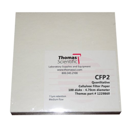 Thomas CFP2-055 celulozni kvalitativni filter papir, 8 mikrona, srednje spor protok, stepen CFP2, prečnik 5,5 cm
