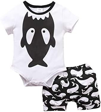 Romper + Hrarts Baby Incant Set Summer Outfits Crtani modni dječaci Dječaci odjeća i postavi odjeću za bebu