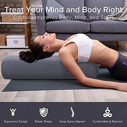 Simian Yoga Bolster Pillow Premium meditacija podupire potporni pravougaoni jastuk sa baršunastim pokrivačem prilagođenim koži koji