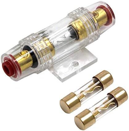 Carviya 4-8 mjerač AWG LINE vodootporni držač osigurača sa dva 80amp AGU tipa tipa za audio audio / alarm / pojačalo / kompresore