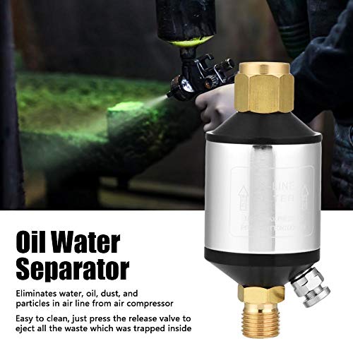 Ftvogue FTVOGUE 1 4-inčni NPT ulazni i izlazni ulje Separator vode Filter za vazdušni raspršivač vazdušni alati, Separator uljne magle