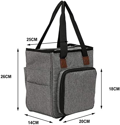 FLAA torba za odlaganje pređe torba za pletenje sa unutrašnjim odvojivim Razdjelnikom za kukičanje, igle za pletenje i pribor za pletenje