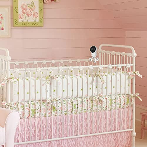 Nosač bebi monitora za stativ za Eufy Baby Monitor kameru, fleksibilni nosač za krevetić bez alata ili oštećenja zida-Bijela
