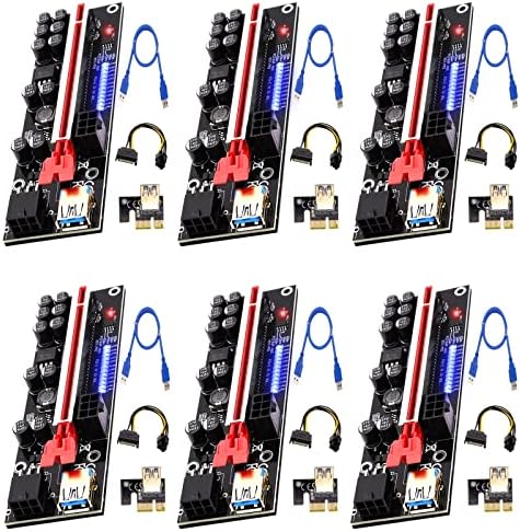 Iiazimps GPU Riser Card v011 Pro 10 Kondenzatori PCI-E Riser adapter PCI-Express 1x do 16x produžnog kabla za Bitcoin Etvereum rudarski