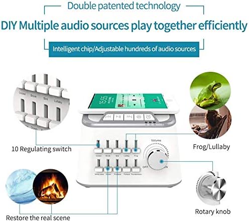 JAOSHA Sleep Sound Machine - Mašina za bijeli šum sa umirujućim zvucima tajmer & funkcija memorije za spavanje & relaksacija,terapija