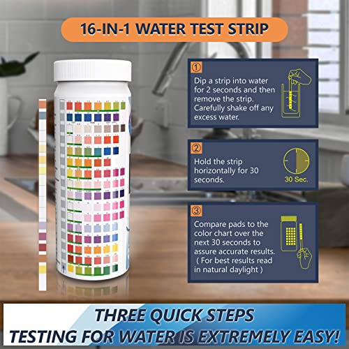 17 u 1 kompleti za ispitivanje vode za vodu za piće-komplet za testiranje vode-test kvaliteta vode iz bunara-100 traka + 2 testa bakterija-jednostavno