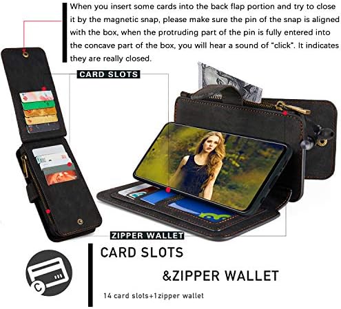 Modos LOGICOS futrola za Samsung Galaxy A51 5G, [odvojivi novčanik Folio][2 u 1] [Zipper Cash Storage][do 14 slotova za kartice 1