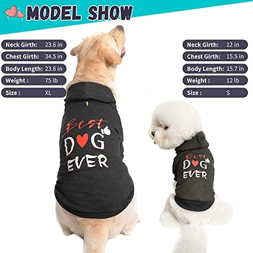 Hoodie za pse - Najbolji pas ikad odjeća za pse sa mekim materijalom i povodljivom rupom, stilski džemper za pse za oči za mali srednjeg