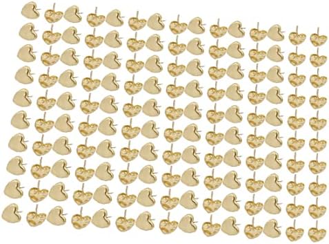 X-dree 8 mm željezni papir u obliku srca Bredners GOLD tone 150pcs (9mm de Hierro en Forma de Corazón de Hierro de 9 mm, sujetadores,